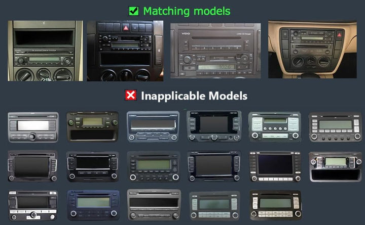 SCUMAXCON Autoradio Audio Stereo RCN210 für VW Golf MK4 Polo Passat B5 USB MP3 AUX SD Integriertes B
