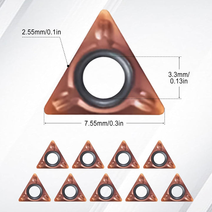 10 Stück Dreiecksschneiderköpfe für pneumatische Anfasmaschinen,Ersatzeinsatz für C-Winkel Teile 1,