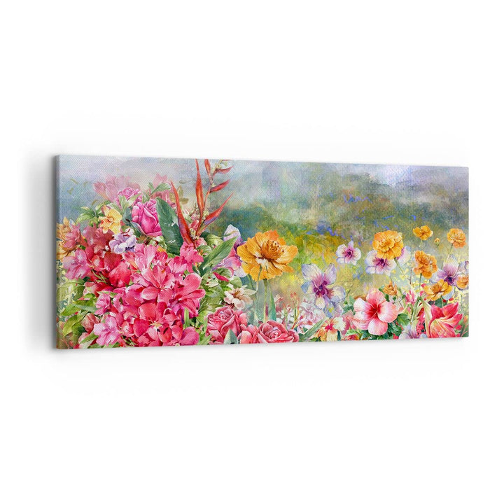 Wandbilder Dekoration Wohnzimmer blume sommer natur Panorama Bilder auf Leinwand 120x50cm Leinwandbi