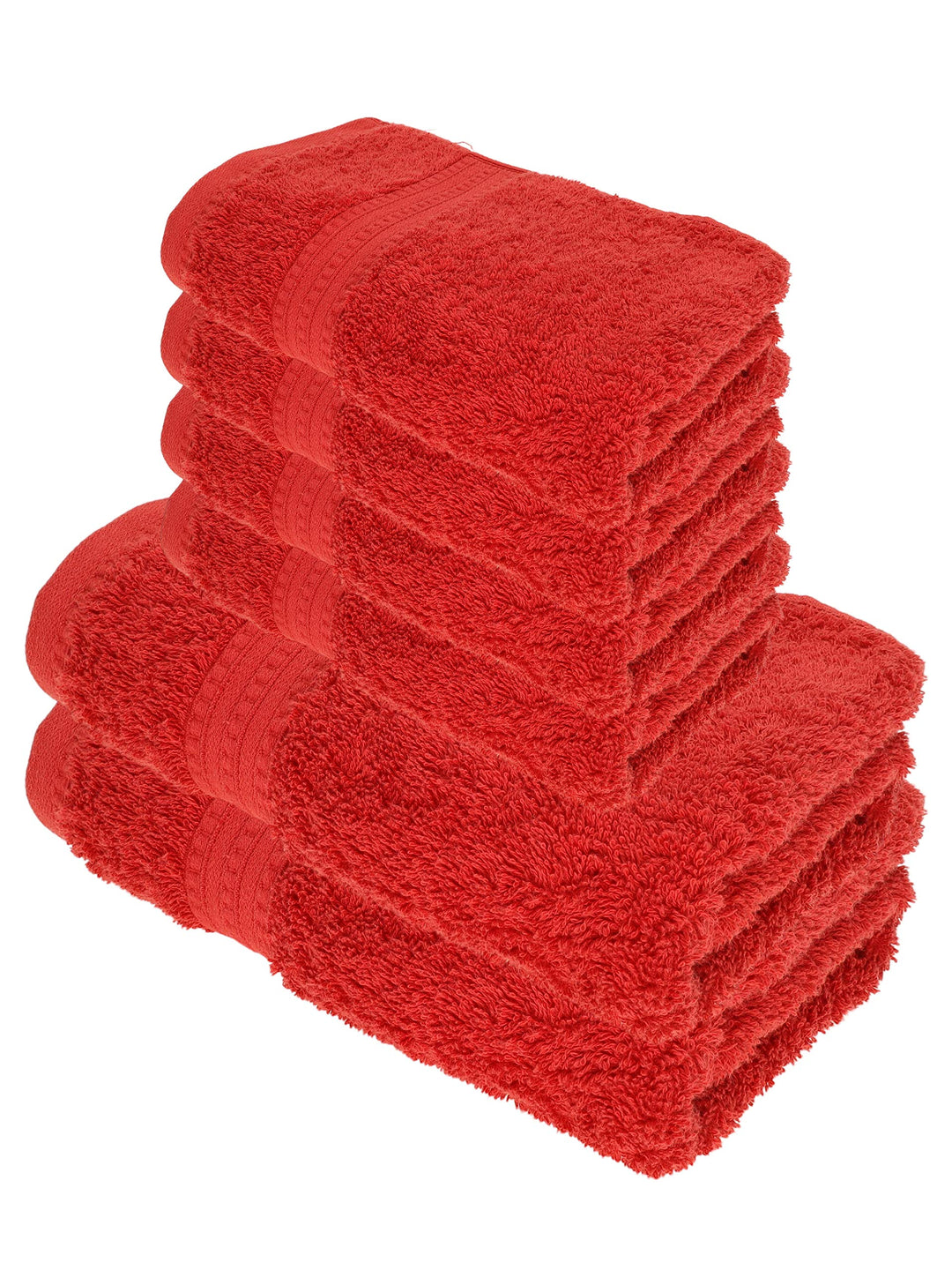 Julie Julsen Bio Duschtuch-Set 6 TLG. 2 Dusch- 4 Handtücher Bordeaux 100% Baumwolle Frotte 550g/m² B