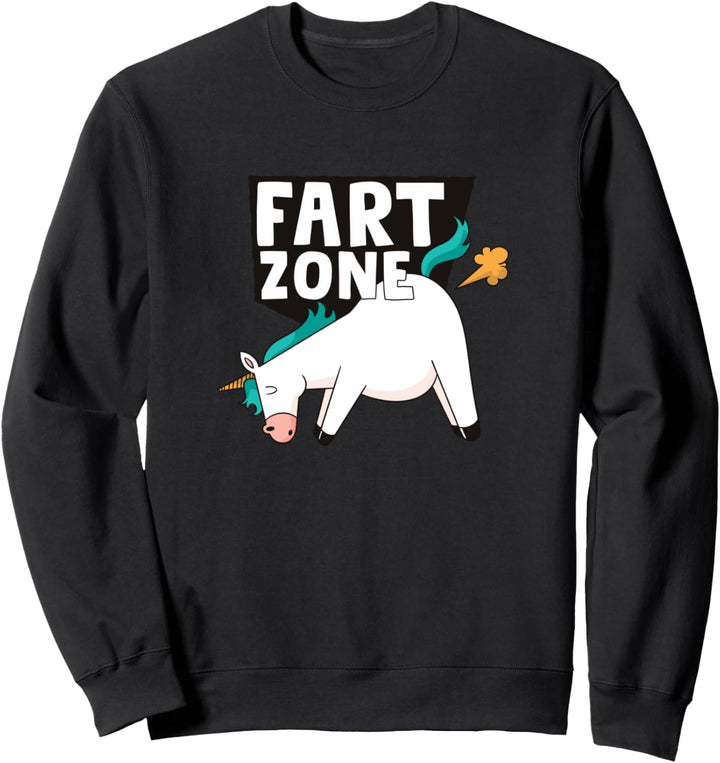 Lustiges Einhorn furzen, Fart Zone Sweatshirt