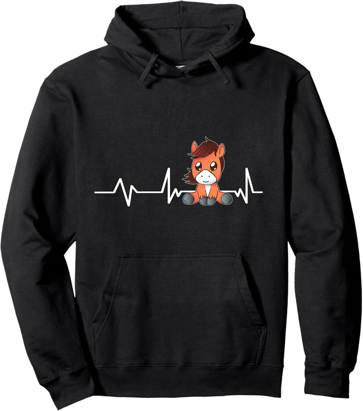 Pony Herzschlag Geschenk Pony Pullover Hoodie