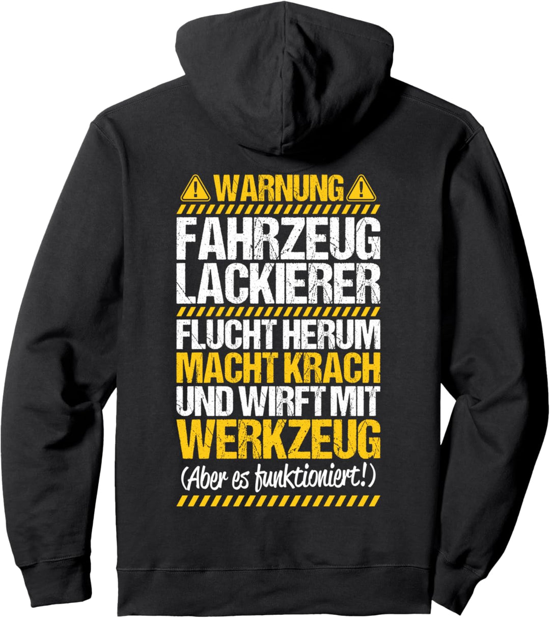 Lackierer Wirft Mit Werkzeug Fahrzeuglackierer Pullover Hoodie