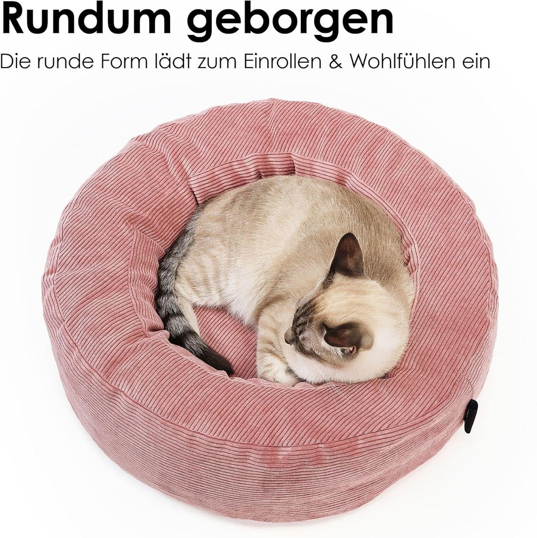 LucyBalu® Nest Katzenbett waschbar für kleine & grosse Katzen | Katzenschlafplatz | Katzenkissen | K