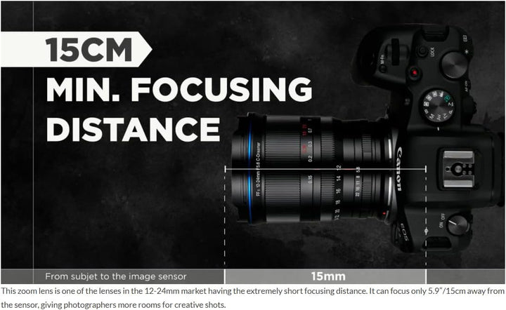 LA0WA Ultra-Weitwinkelobjektiv, 12–24 mm, f/5,6 Zoom, kompatibel mit Leica M-Mount-Kamera, manueller