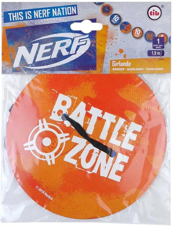 TIB Heyne 1,9m Partykette * NERF * als Deko zur Party und Kindergeburtstag | Mitgebseltüten Geschenk
