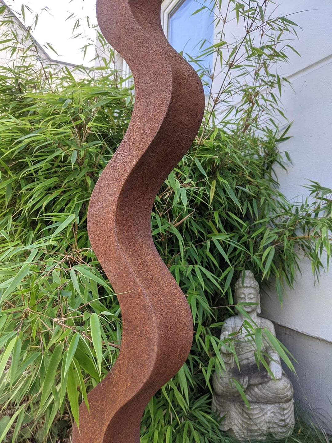 Edelrost Gartenfigure, Garten Gartenstecker, Skulptur , Handarbeit L8B18H125cm 3kg