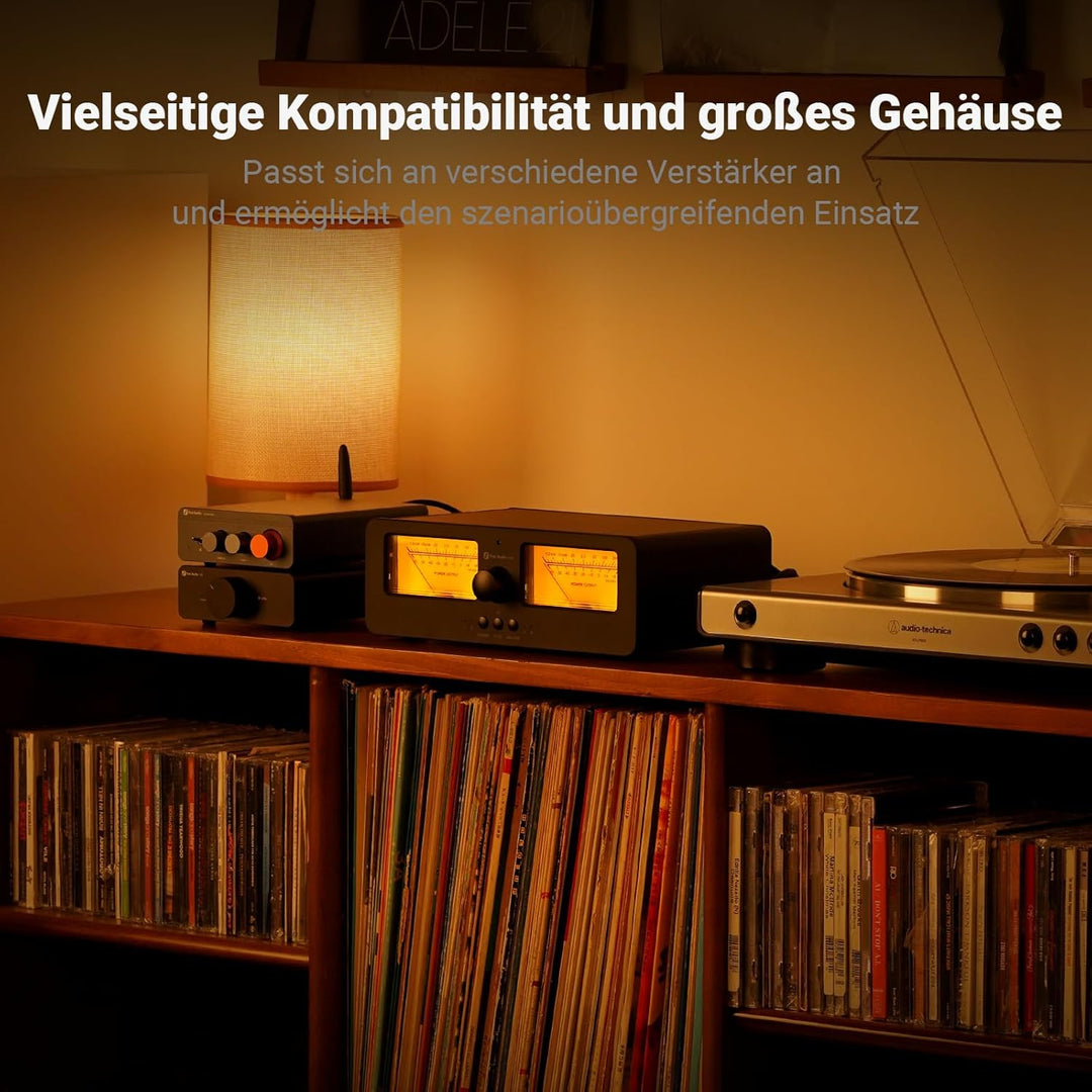 [Verbessert] Fosi Audio LC30 VU Meter Verstärker Lautsprecherwähler-Box, 2-Wege Analog-Audioschalter