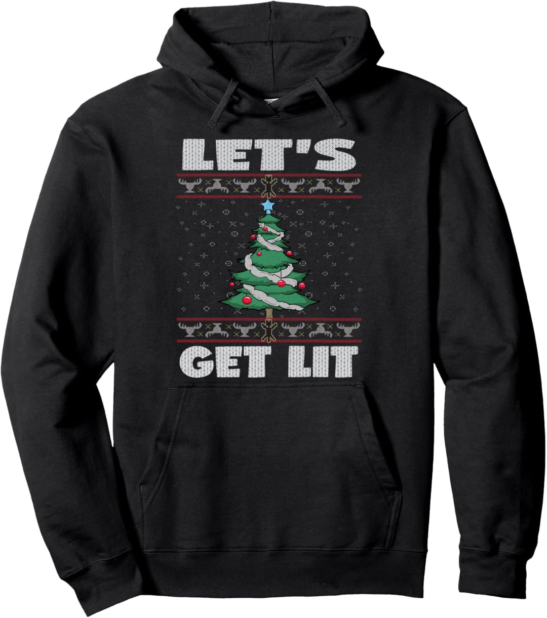 Weihnachtsbaum-Jahrgang Fröhliche Drunkmas Pullover Hoodie