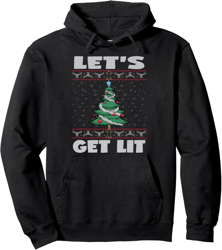 Weihnachtsbaum-Jahrgang Fröhliche Drunkmas Pullover Hoodie
