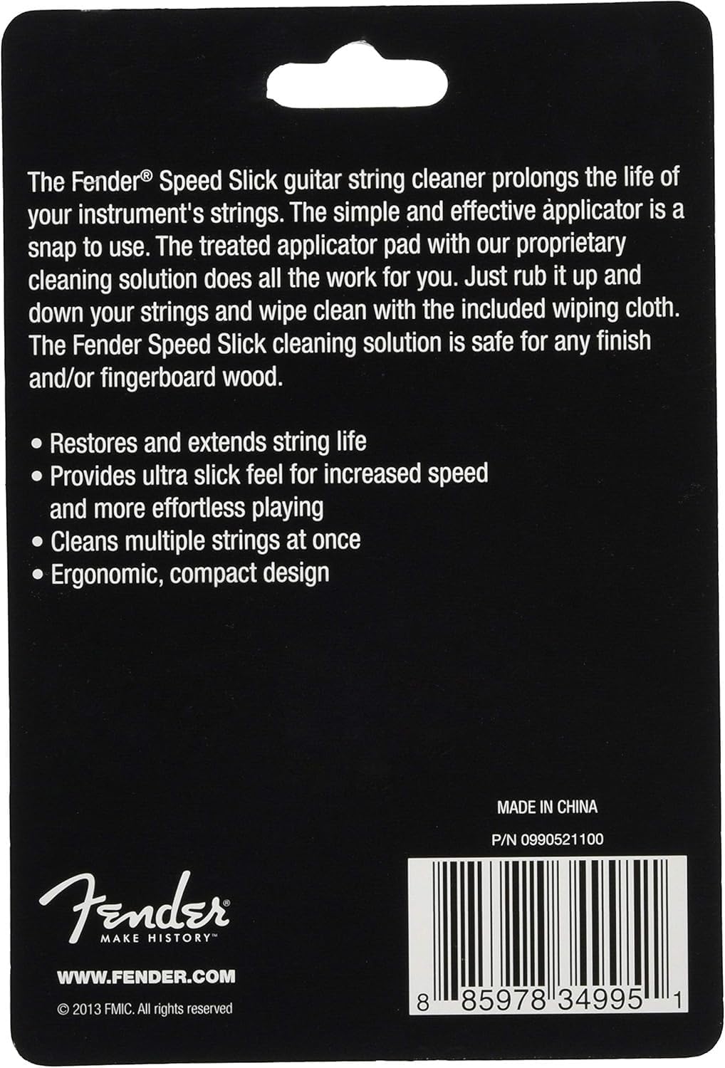 Fender Speed Slick Gitarrensaitenreiniger String-Reiniger, String-Reiniger