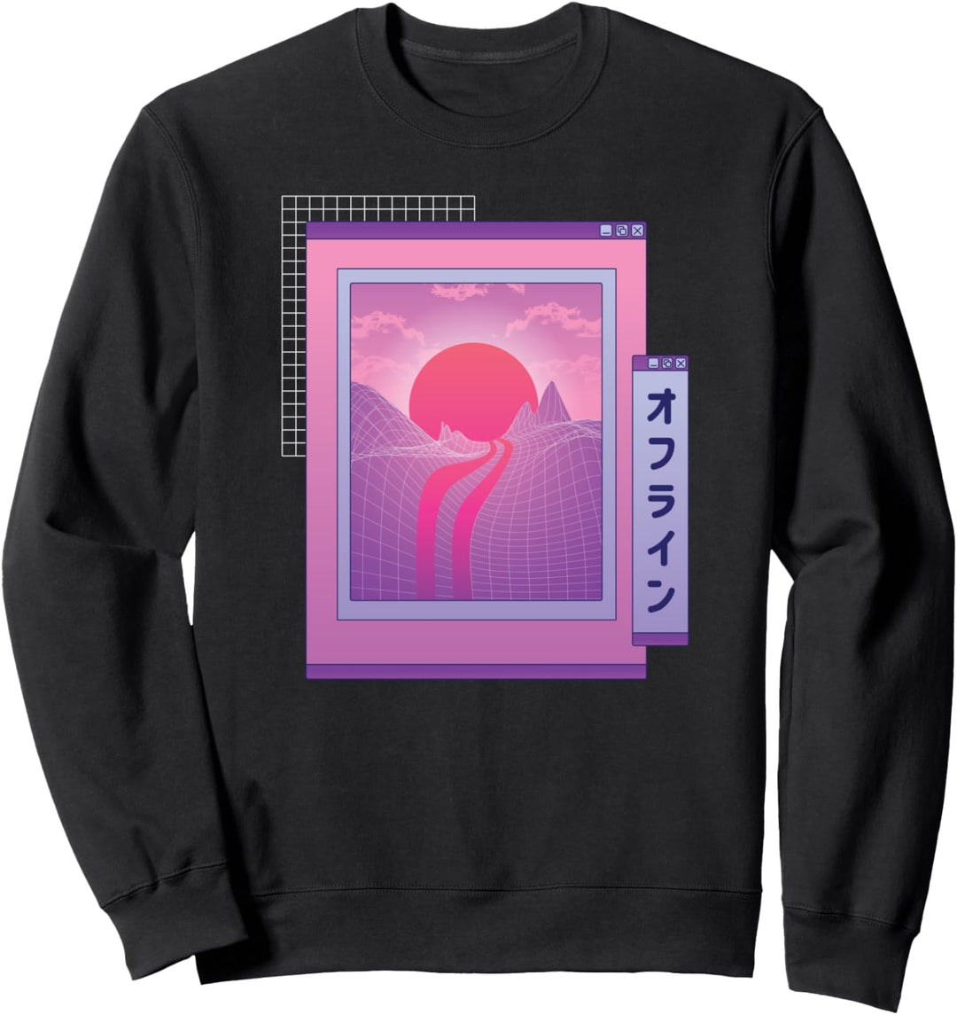 Vaporwave Retrowave Synthwave Retro Vintage Sunset - 80s 90s Sweatshirt