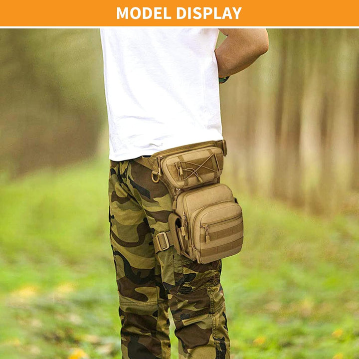 Huntvp Militär Beintasche Motorrad Taktische Oberschenkeltasche MOLLE Hüfttasche Herren Tactical Leg