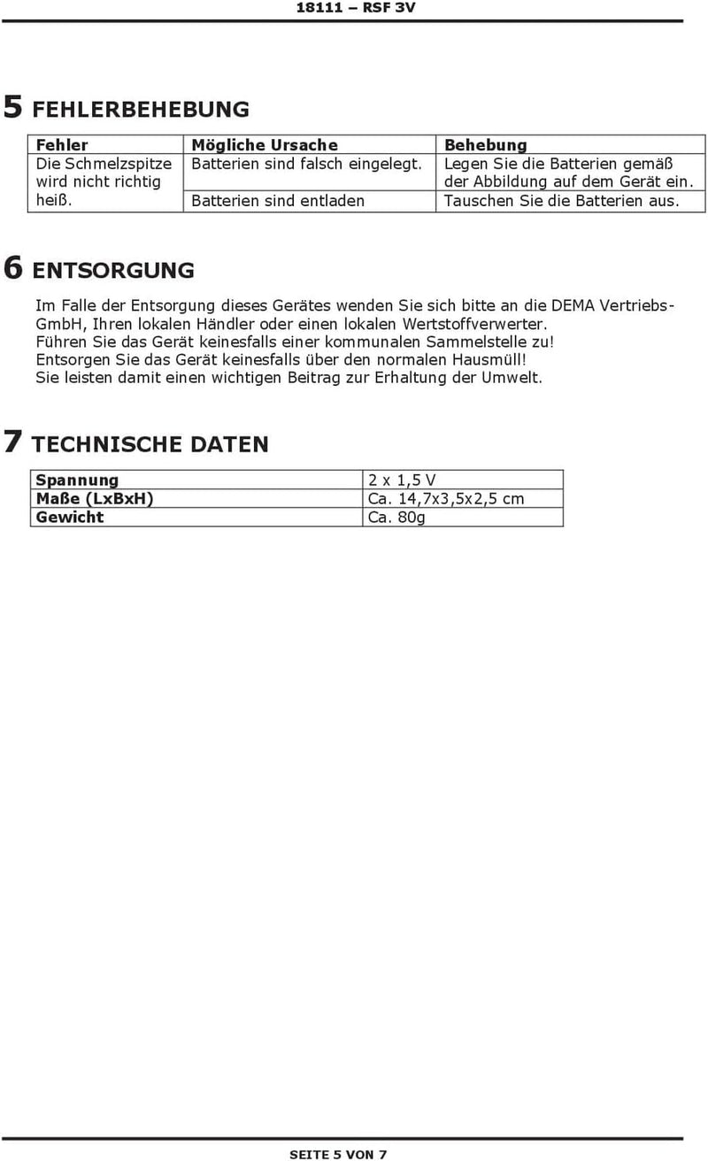 DEMA Reparaturset für Fliesen, Stein, Keramik