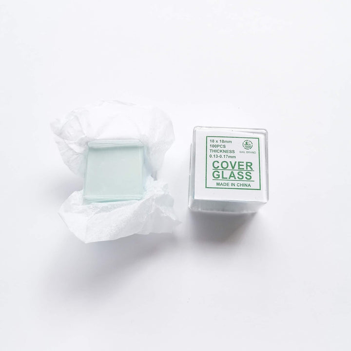 1000 Stück Glasabdeckungen für Mikroskop-Dias 18x18mm Abdeckung Glasschalen inkl. 10 Boxen x 100 Stü