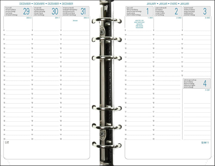 Exacompta - 72552E – Organizer Exatime 17 Baltisch – 15 x 19 cm – Wochenkalender September 2024 bis