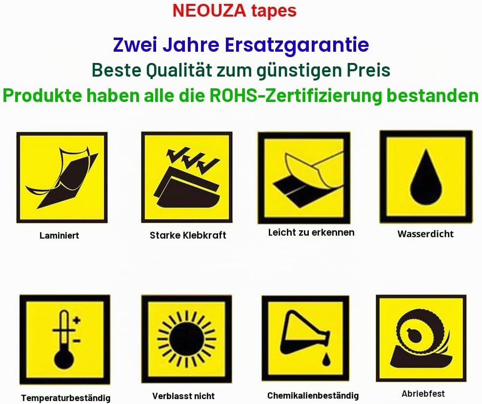 NEOUZA Schriftbandkassette, kompatibel mit Brother P-Touch laminiert, TZe TZ, 12 mm x 8 m (TZe-D31,