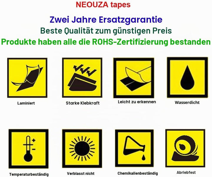 NEOUZA Schriftbandkassette, kompatibel mit Brother P-Touch laminiert, TZe TZ, 12 mm x 8 m (TZe-D31,