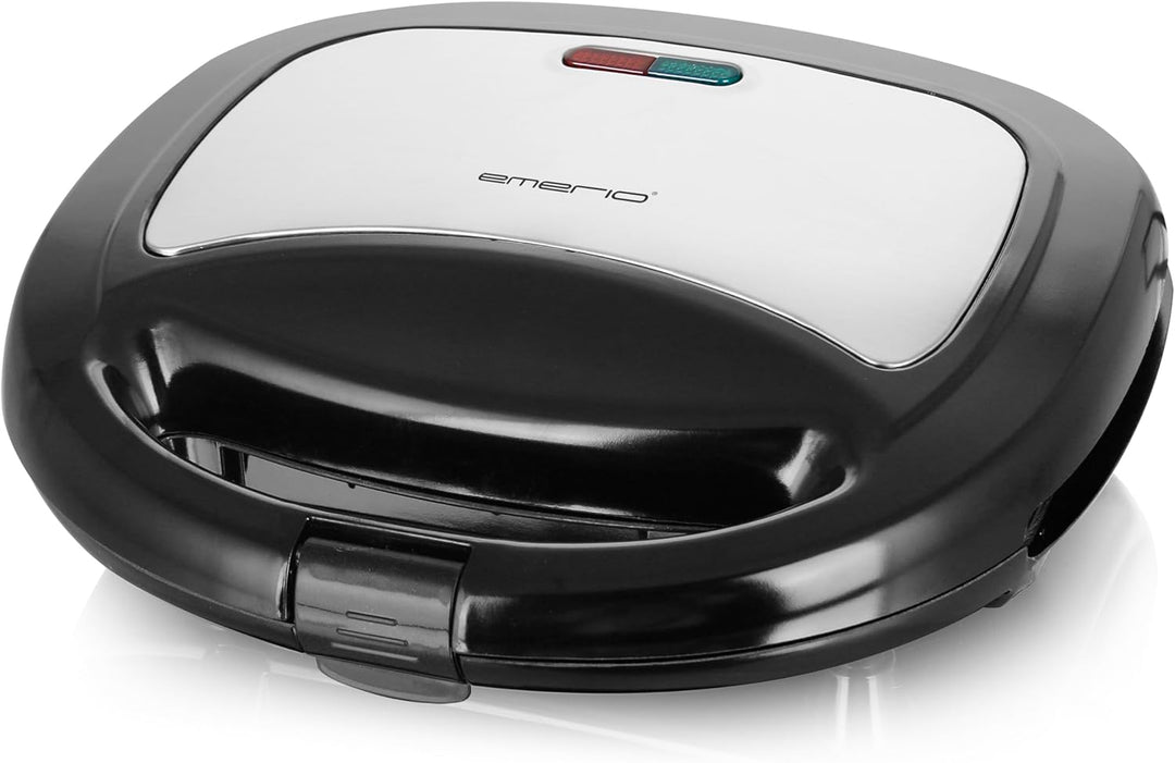 Emerio Doppel Sandwich Maker, BPA frei, klassische Form für dreieckiges Sandwich, leicht zu reinigen