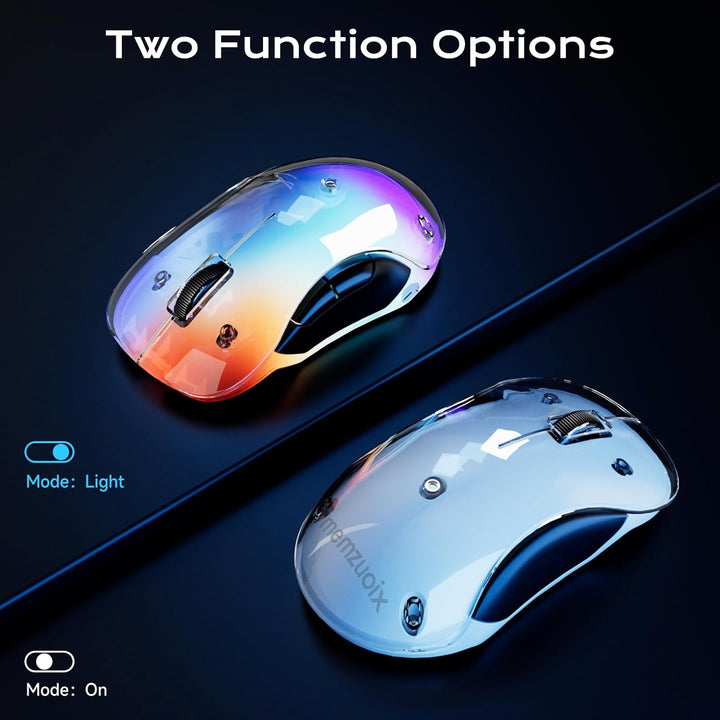 memzuoix LED Kabellose Maus – Wiederaufladbare 2.4G Optische Maus mit Magnetischer Abdeckung, Sanfte
