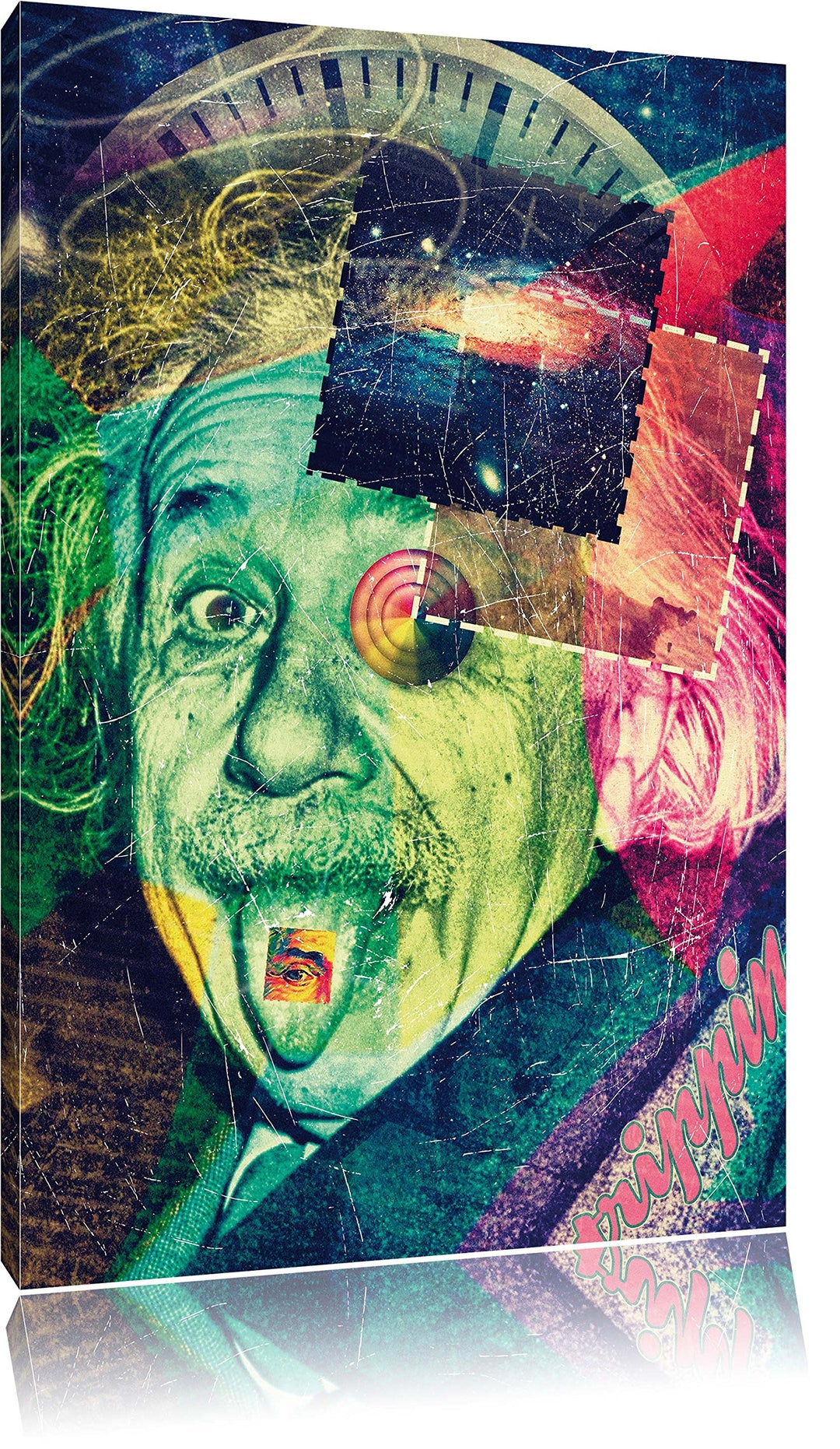 Einsteins secret Leinwandbild Bild auf Leinwand, XXL riesige Bilder fertig gerahmt mit Keilrahmen, K