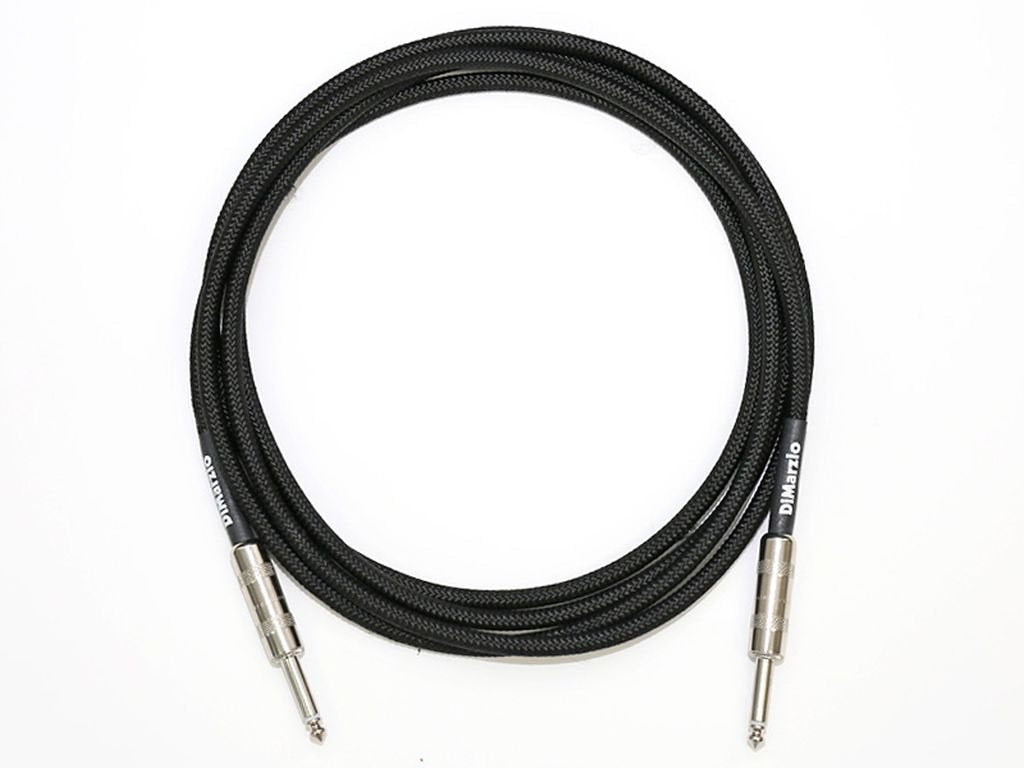 DiMarzio Braided 10ft Instrument Cable (Straight - Straight) Schwarz, Schwarz