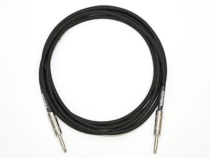 DiMarzio Braided 10ft Instrument Cable (Straight - Straight) Schwarz, Schwarz