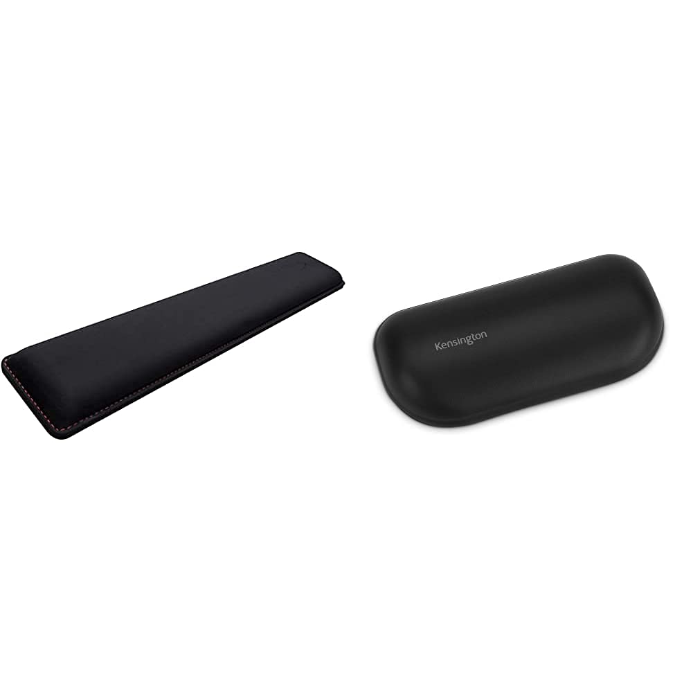 HyperX HX-WR Wrist Rest Pad, Schwarz & Kensington K52802WW ErgoSoft Handgelenkauflage (für Standardm