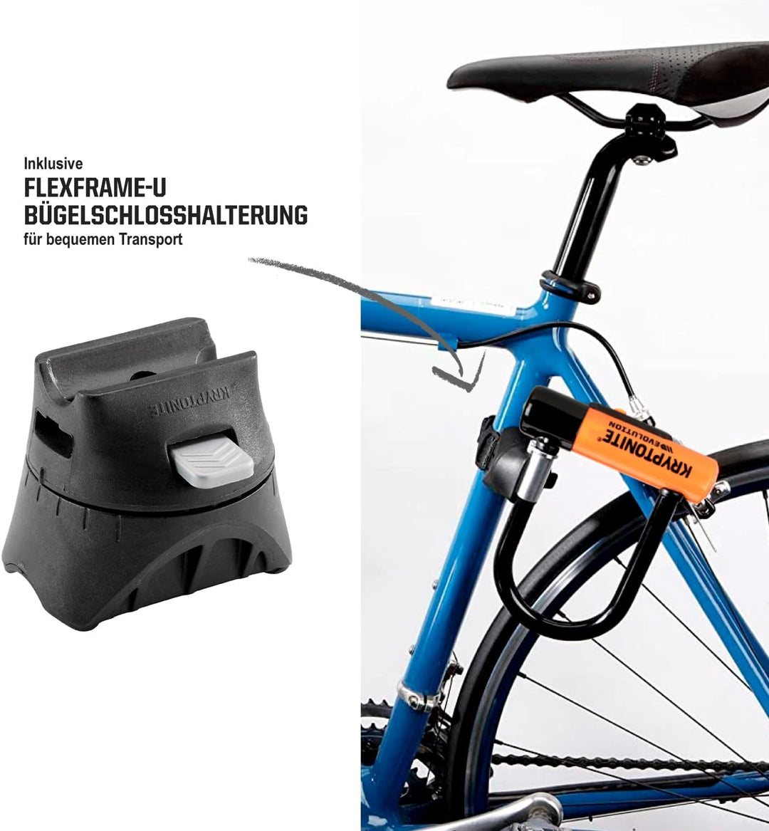 Kryptonite Evolution Mini-7 Bügelschloss - Sicherheitsgrad 7/10, robustes Anti-Diebstahl Fahrradschl