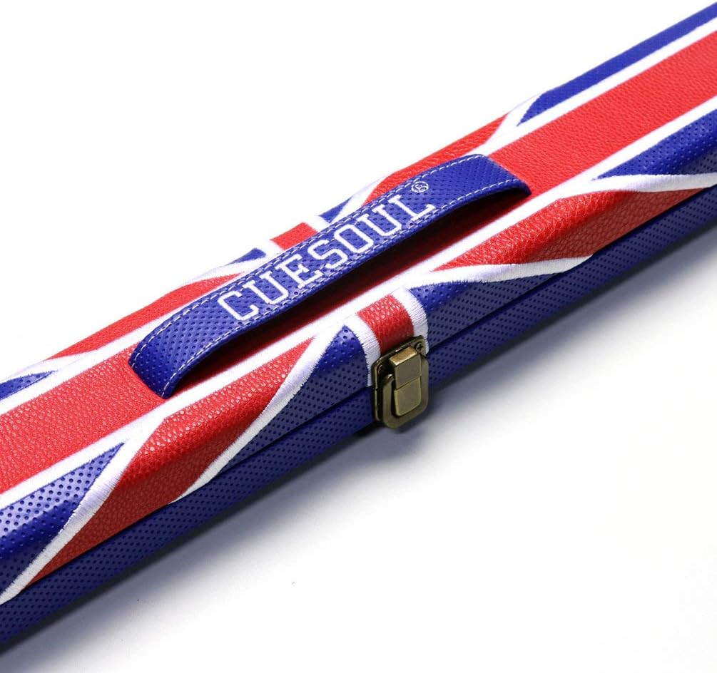 CUESOUL 57 "Handcraft 3/4 Ebenholz Snooker Queue mit Union Jack Flag Design CSSC-GQ-4, CSSC-GQ-4