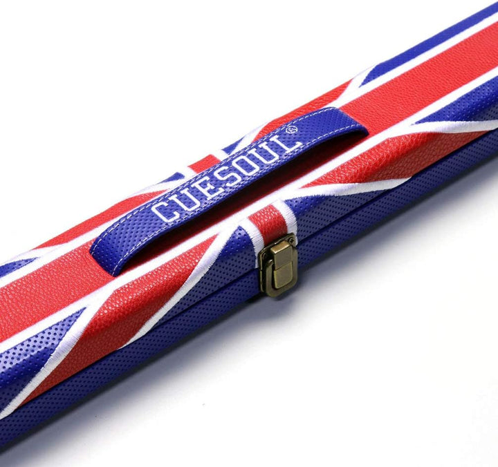 CUESOUL 57 "Handcraft 3/4 Ebenholz Snooker Queue mit Union Jack Flag Design CSSC-GQ-4, CSSC-GQ-4