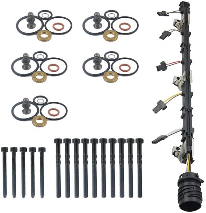 Flynsu Leitungssatz Pumpe Düse + Schrauben + Dichtungssatz Ersatz für T5 To-uar-eg Mu-ltiv-an V 2.5