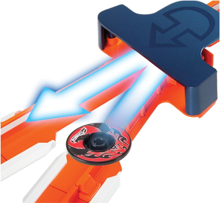 Hot Wheels Mattel Y0097 Spinshotz Super Wettkampf-Arena, mit viel Zubehör und 1 Disc