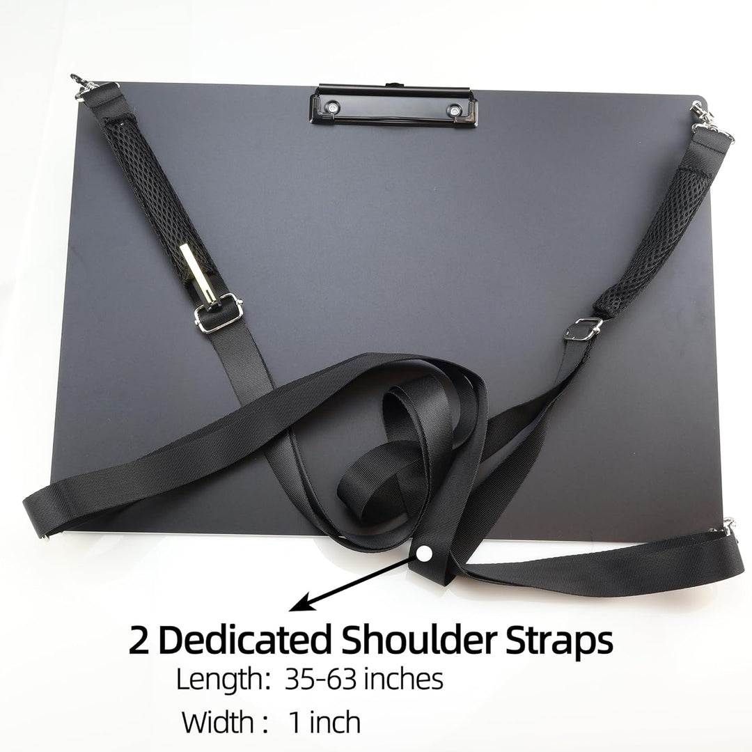 Aluminium-Klemmbrett, A4-Grösse (24,1 x 32,4 cm), zwei Clip-Klemmbretter mit 160 cm verstellbarem Sc