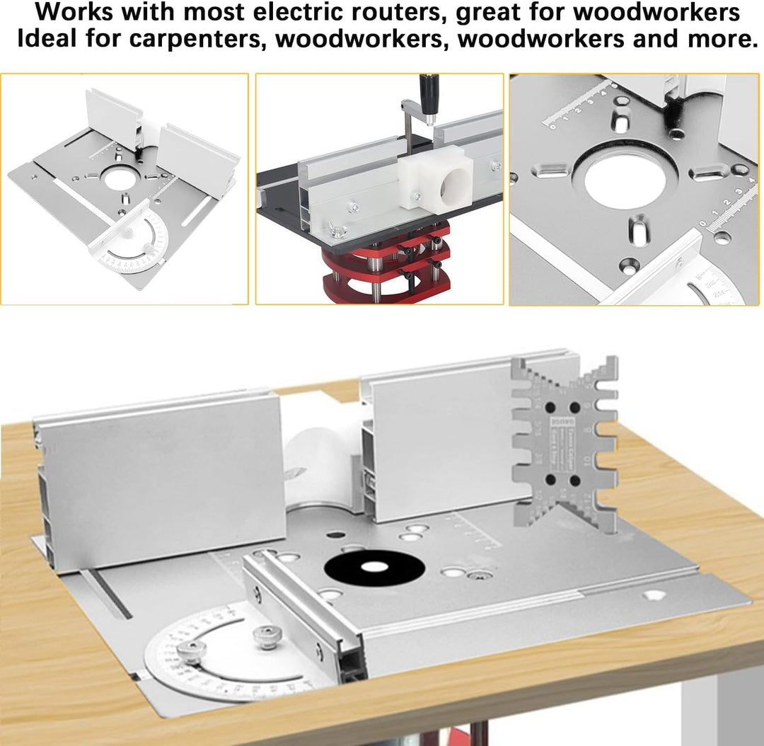 Frästisch für Oberfräse Einlegeplatte Set, OberfräSentisch und Tischfräsmaschine, Router Table, Plan