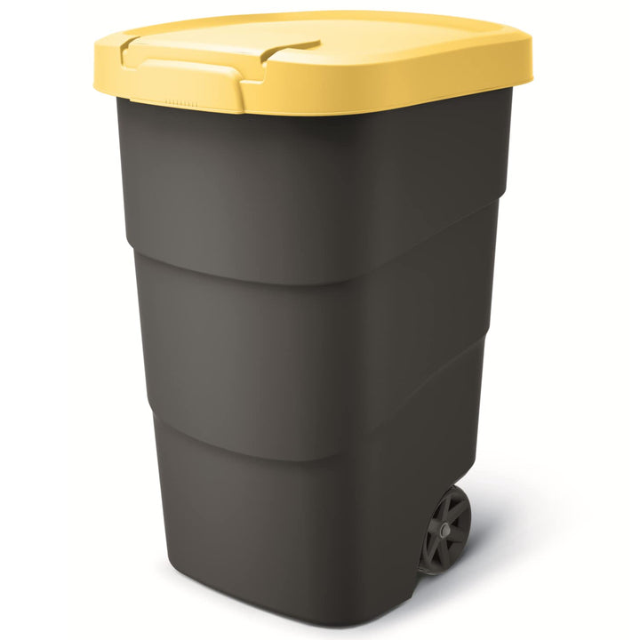 Prosperplast Wheeler 95L Müllbehälter mit Rädern und Deckel Mülltonne Müllgrossbehälter Grossmüllton