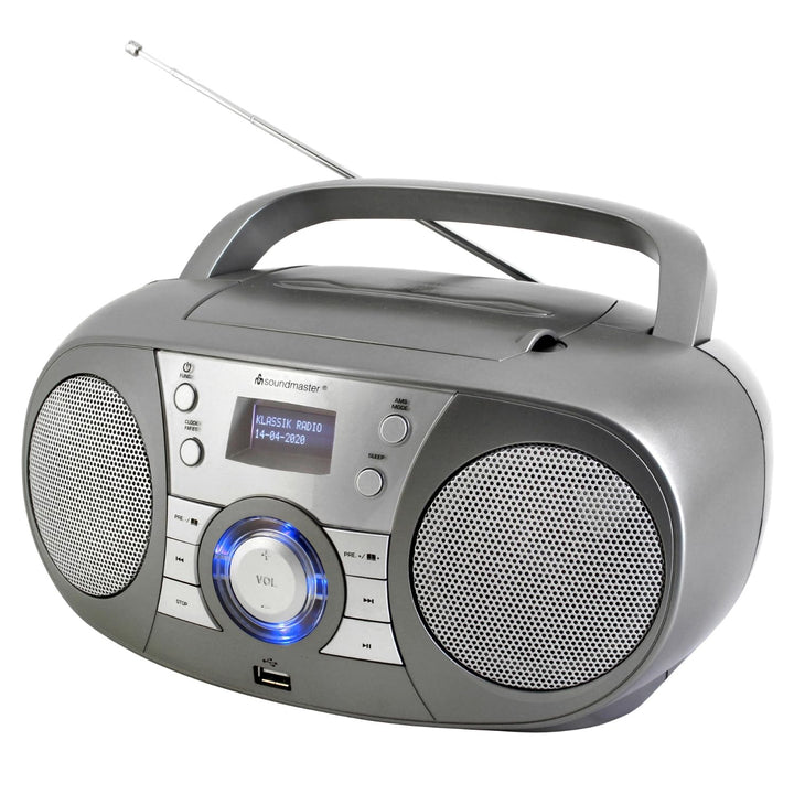 Soundmaster SCD1800TI tragbares Digitalradio CD-Player DAB+ UKW-RDS USB AUX Bluetooth