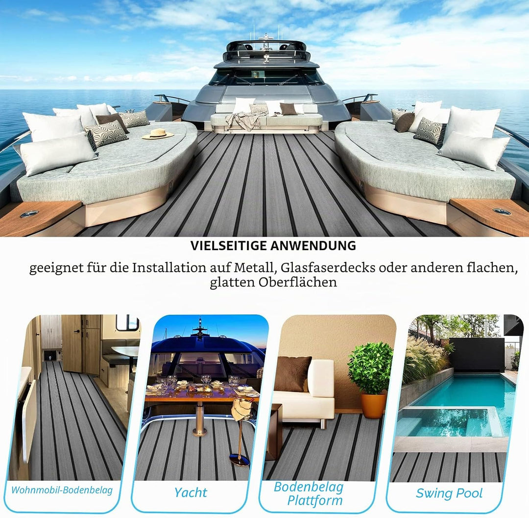 Toogou Neue Generation Eva-Schaum rutschfeste Marine Matte Rückseite mit 3 M Klebstoff, Synthetische