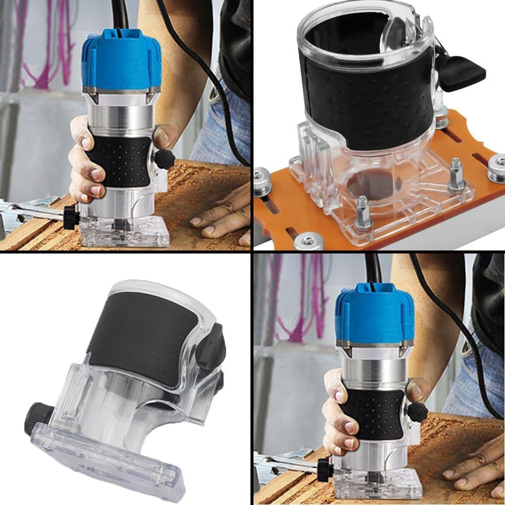 Elektrische Handfräse Holzfräse Basis mit Schnellbefestigung, Schutzschild, und Gummi, Router Tabell