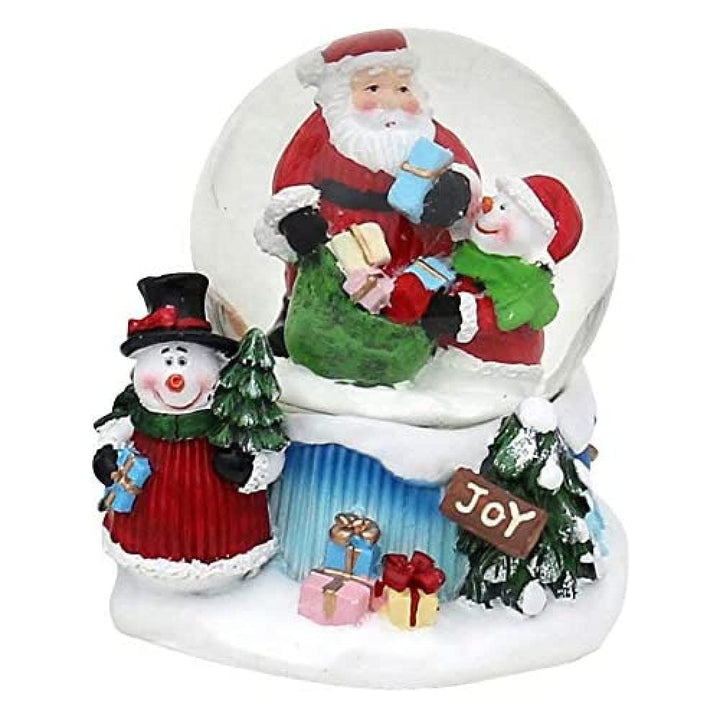 Dekohelden24 Schneekugel mit Weihnachtsmann, Masse H/B/ Kugel: ca. 9,5 x 8,8 cm/ 6,5 cm. 501583-WMSa