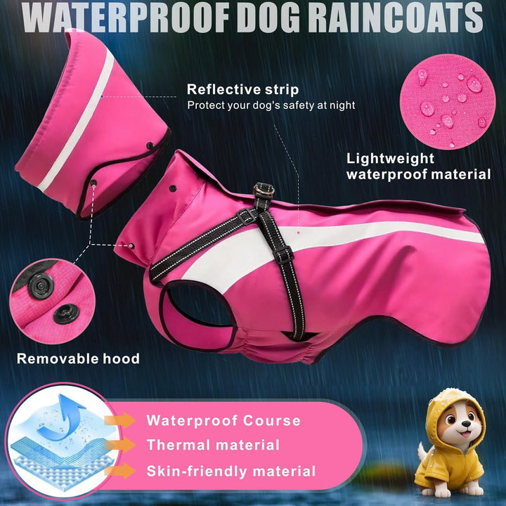 Hund Regenmantel wasserdichte Regenmäntel für Hunde Regenjacken mit Kapuze Haustier Regen Poncho Man