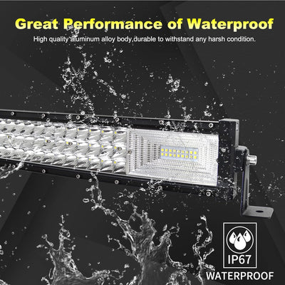 Willpower 22 Zoll 56CM 270W Led Arbeitsscheinwerfer Bar Gebogen + 2pcs 4 Zoll 36W Led Scheinwerfer +