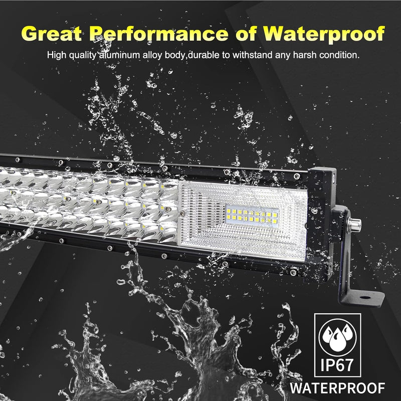 Willpower 22 Zoll 56CM 270W Led Arbeitsscheinwerfer Bar Gebogen + 2pcs 4 Zoll 36W Led Scheinwerfer +
