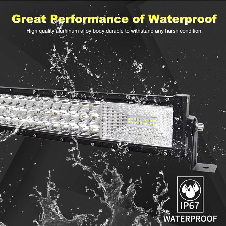 Willpower LED Arbeitsscheinwerfer Bar 22 Zoll 270W Zusatzscheinwerfer 12V Triple Reihe Gebogen IP67