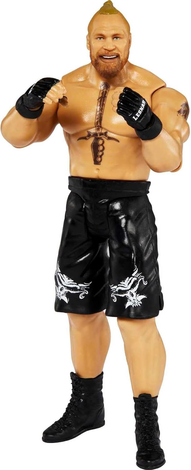 WWE MATTEL Basic 135 Brock Lesnar Actionfigur, bewegliches 15,2 cm grosses Sammlerstück für Kinder a