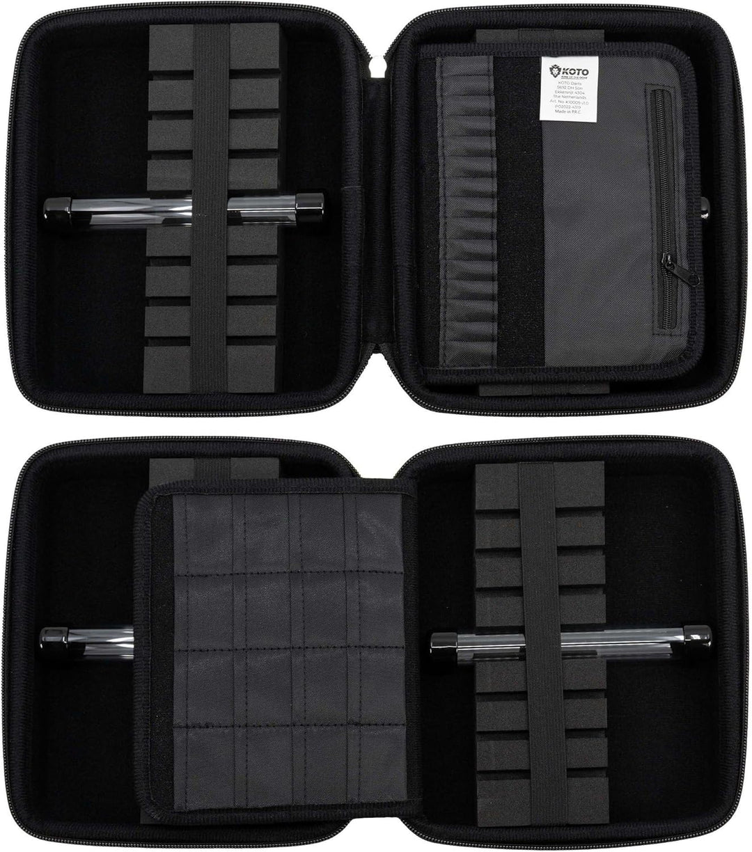 KOTO - Dartwallet Eva Large Rot, Darttasche mit Reissverschluss, Dart Hülle, Dartkoffer, Darts Box