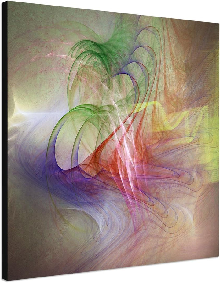 Paul Sinus Art Modernes Wandbild Abstrakt040_60x60cm Abstrakte Kunst Kunstdruck auf Leinwand Zeitlos