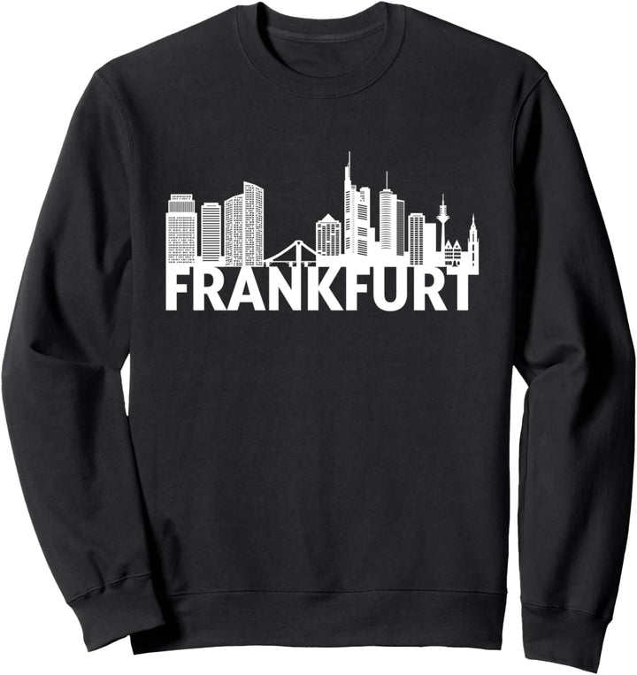 Frankfurt am Main Germany City Skyline Silhouette Umriss Sweatshirt