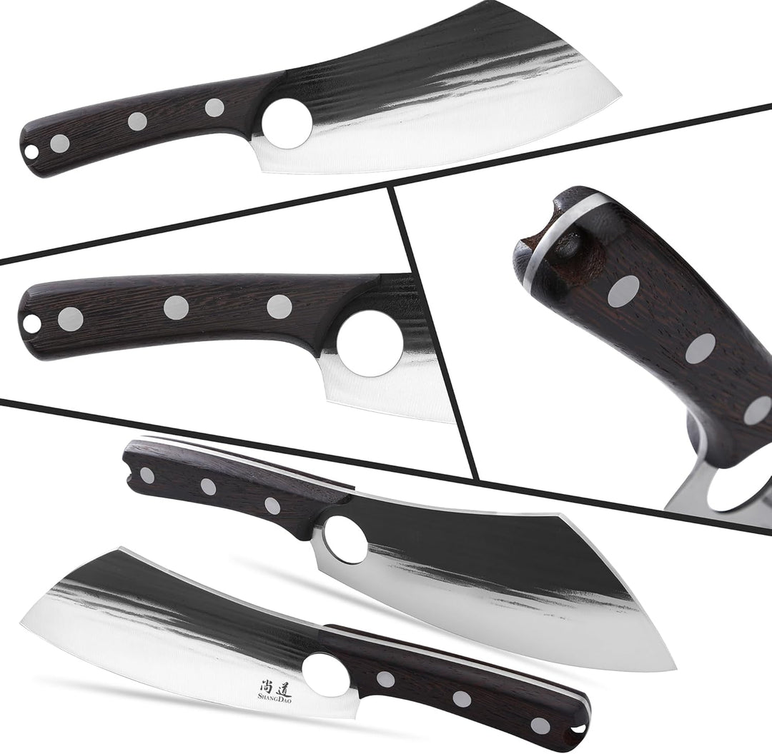 SHANGDAO Kochmesser -19 cm verbessertes serbisches Kochmesser, Fleischcleaver -Messer für Fleischsch