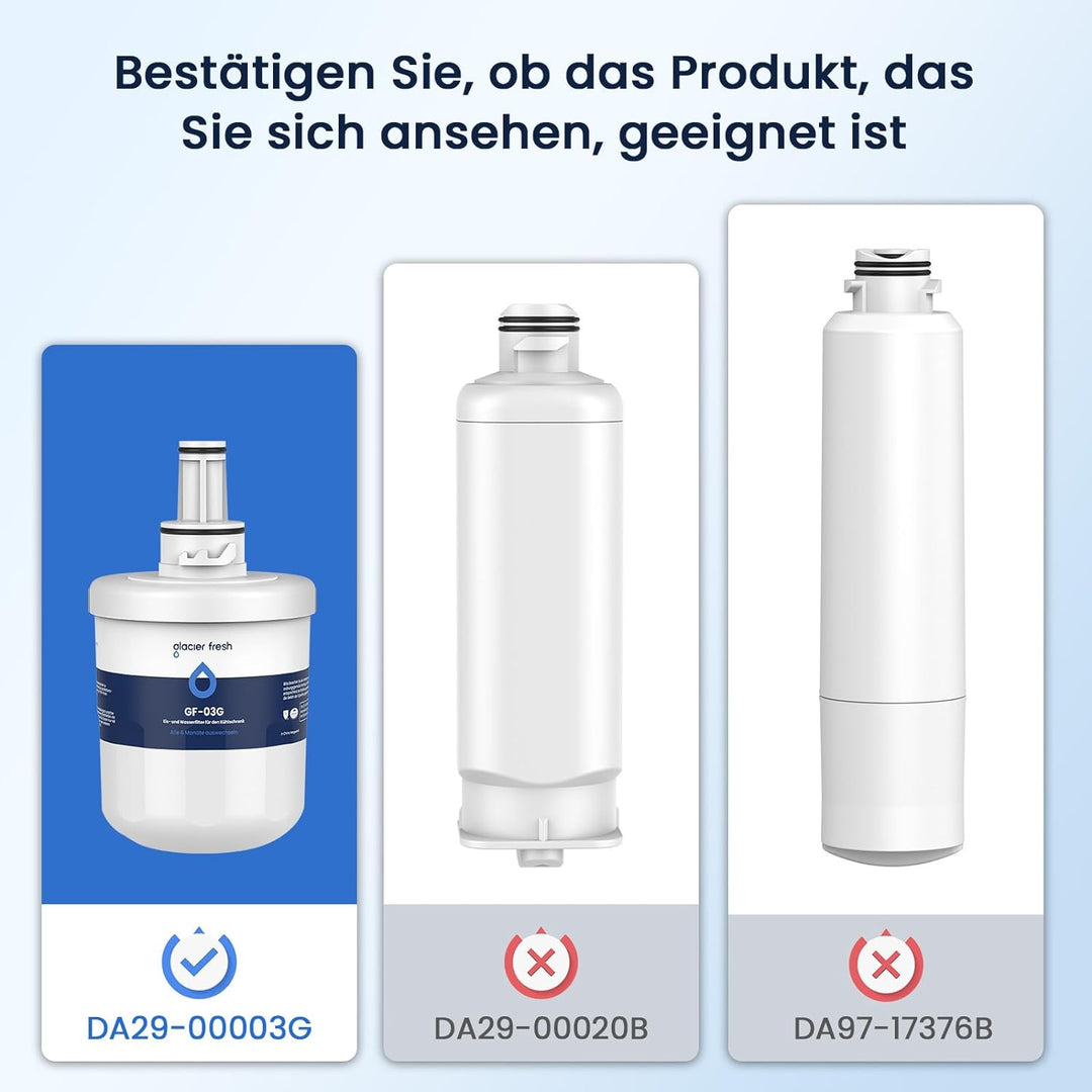 GLACIER FRESH DA29-00003G Kühlschrank Wasserfilter, kompatibel mit DA29-00003G, DA29-00003B, DA29-00